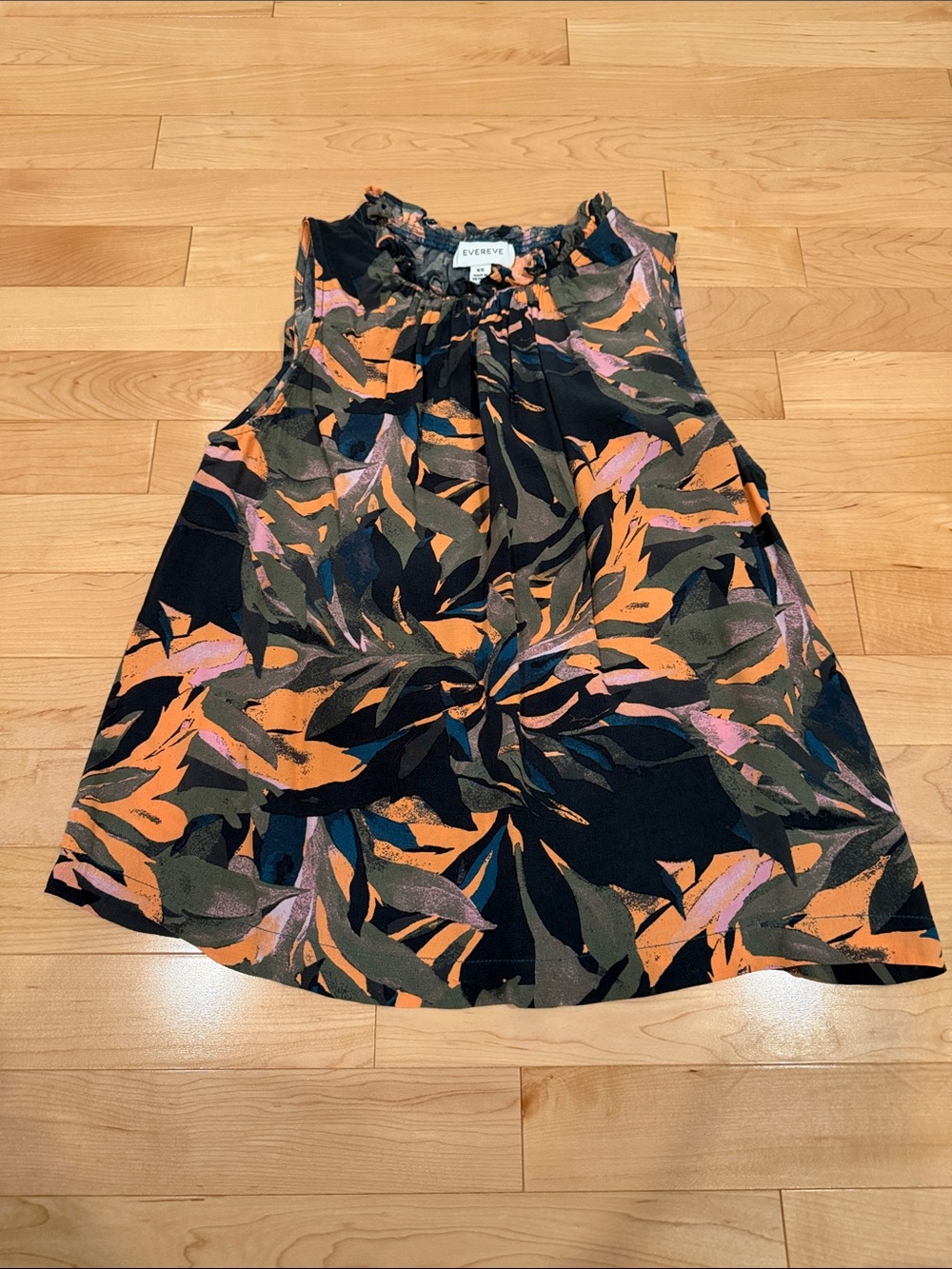 Evereve XS Tropical Print Blouse